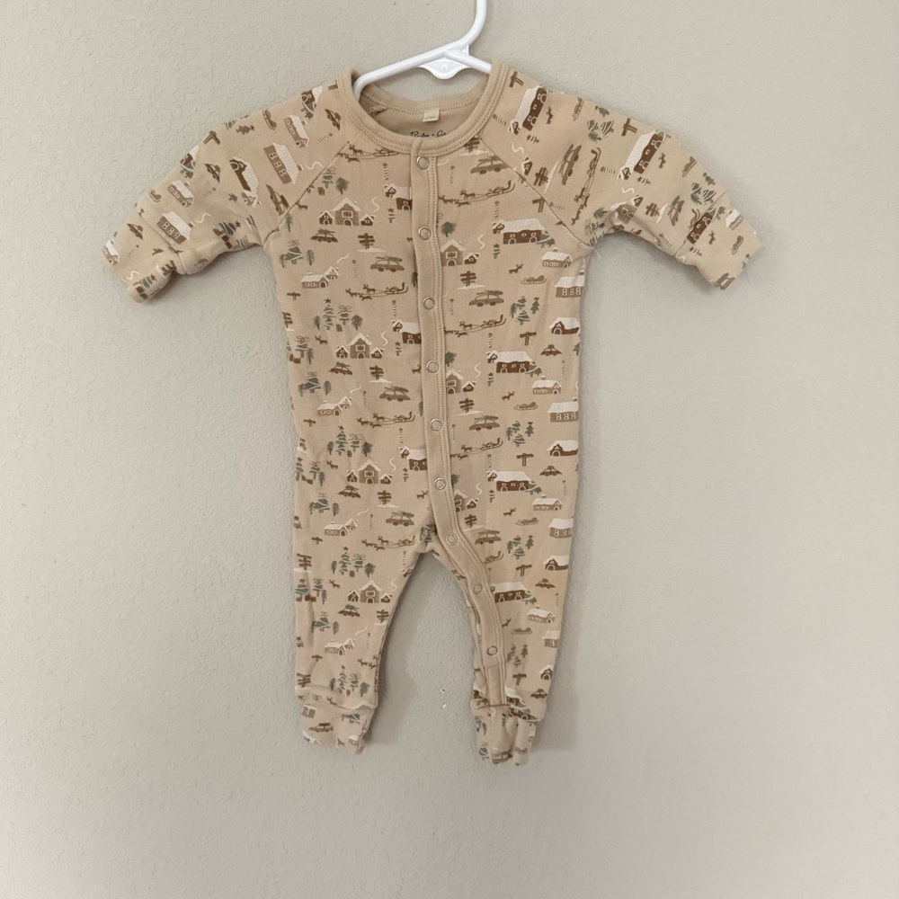 Rylee + Cru - Organic Jersey Long John - North Pole - Warm‎ Grey/Tan